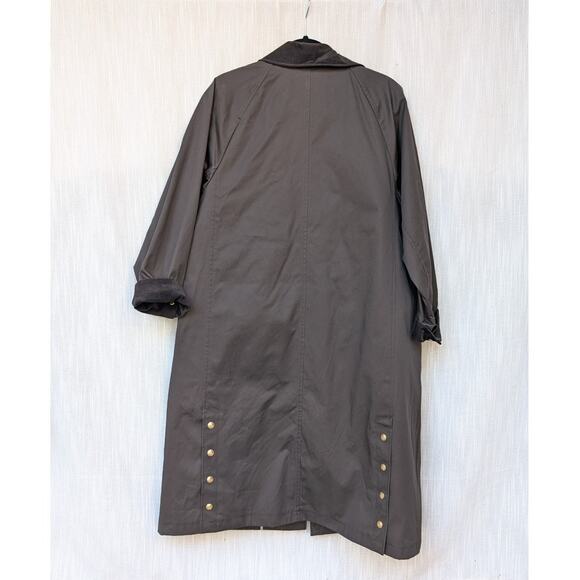 J.Crew Brown Long Barn Cotton Classic Trench Coat Jacket, size L - Picture 3 of 13